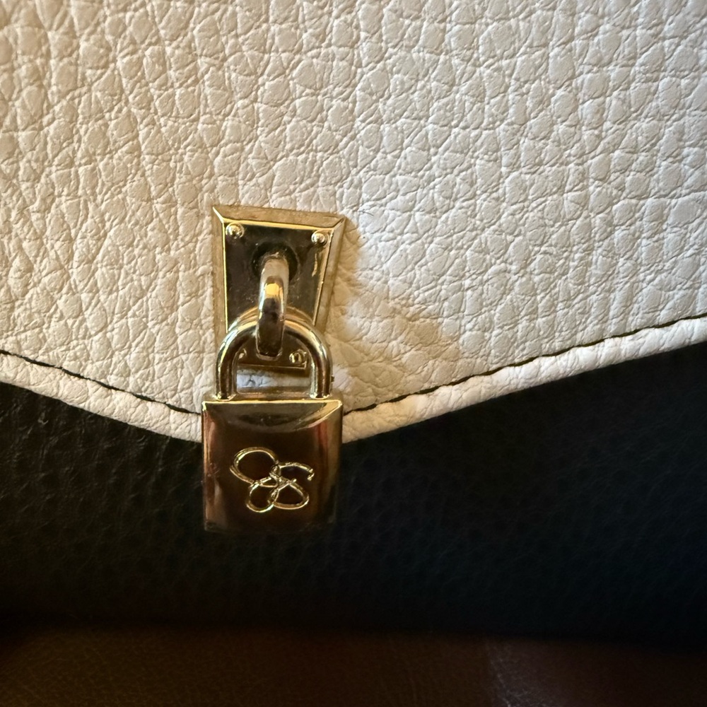 Jessica Simpson Crossbody Bag-embossed Black, Gray, and off White EUC - Picture 3 of 10
